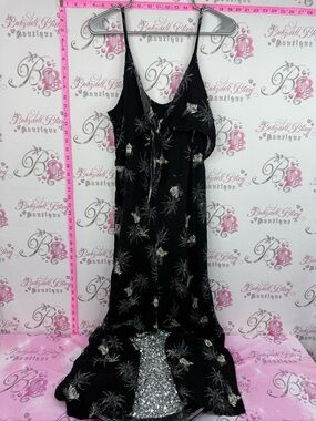 Kismet jumper jumpsuit one piece pants Black Palm Print Maxi